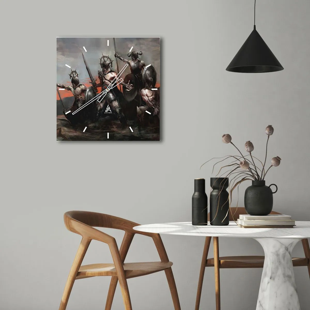 Nástenné hodiny - So štítom alebo na štíte - 30x30 cm