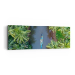 Obraz na plátne - Na tropickom chodníku - 90x30 cm