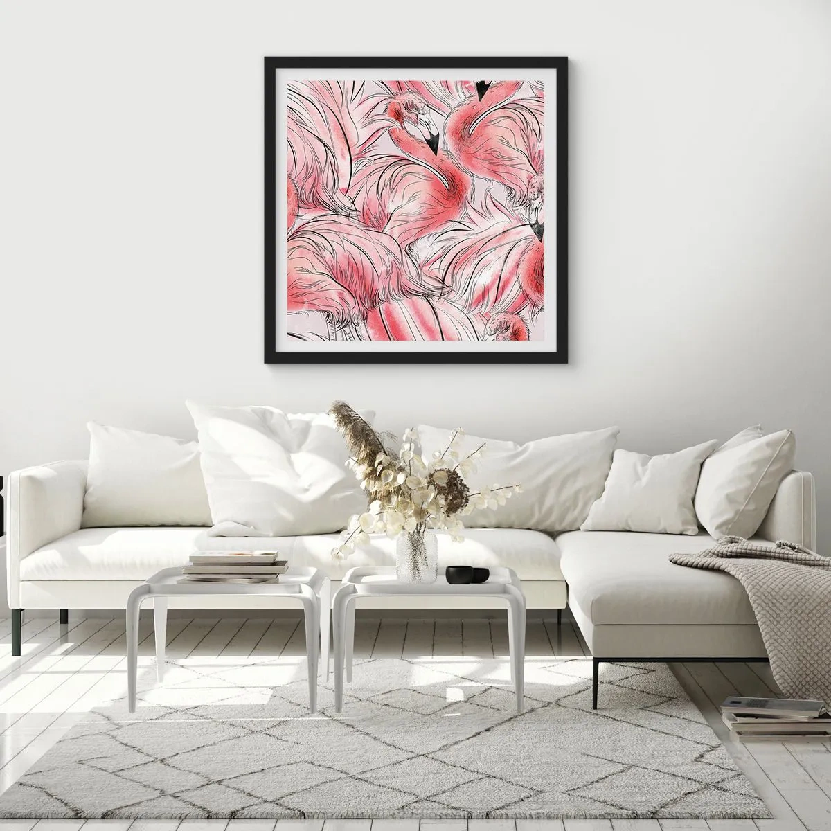 Plagát v čiernom ráme - Vtáči corps de ballet - 50x50 cm