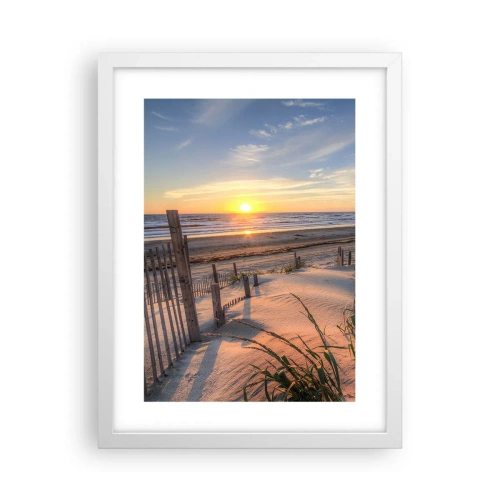 Plagát v bielom ráme - Odlesk a tieň vetra - 30x40 cm