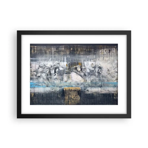 Plagát v čiernom ráme - Ako na ľade, tak aj na hrude - 40x30 cm