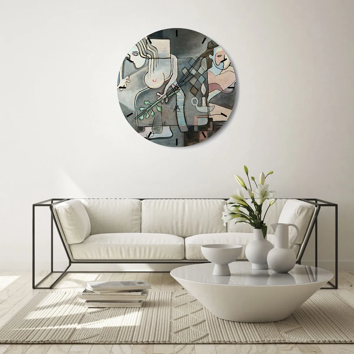 Nástenné hodiny - Mozaika ducha a hmoty - 30x30 cm