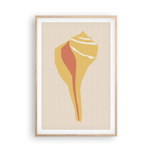 Plagát v ráme zo svetlého duba - Organická abstrakcia – rast - 61x91 cm