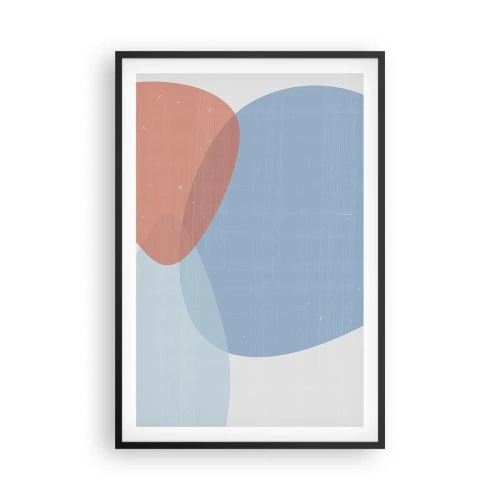 Plagát v čiernom ráme - Pastelové vzťahy - 61x91 cm
