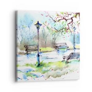 Obraz na plátne - Kúzlo parkového ticha - 40x40 cm