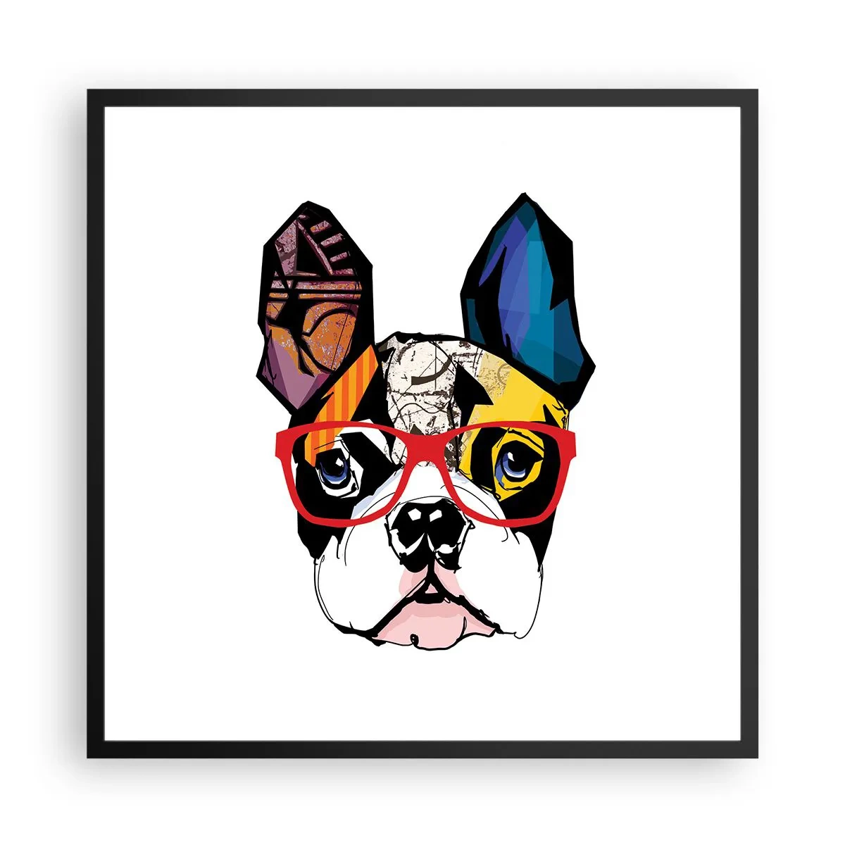 Plagát v čiernom ráme - Intelektuál - 60x60 cm