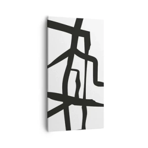 Obraz na plátne - Čiernobiela konštrukcia - 55x100 cm