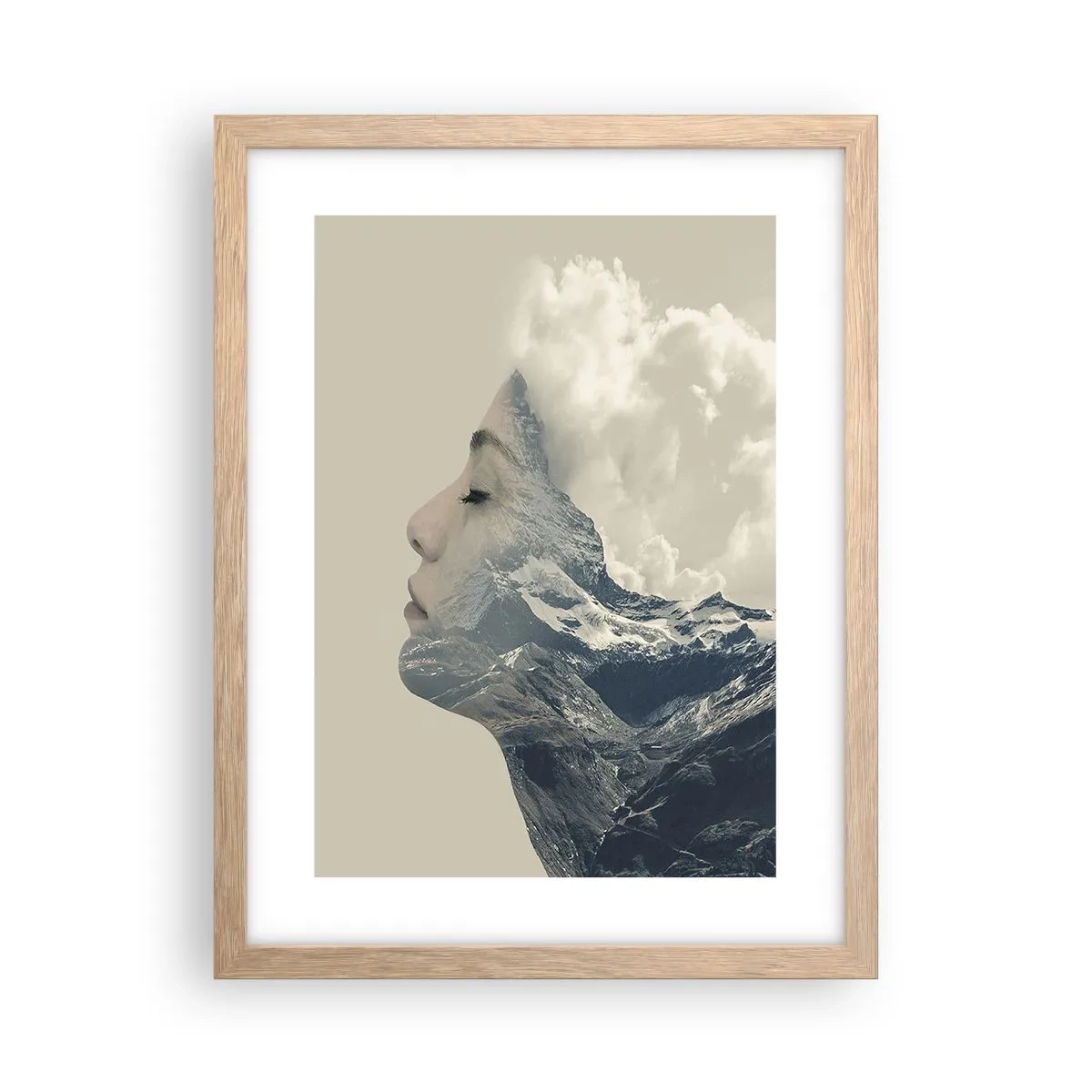 Plagát v ráme zo svetlého duba - Krása živlov - 30x40 cm