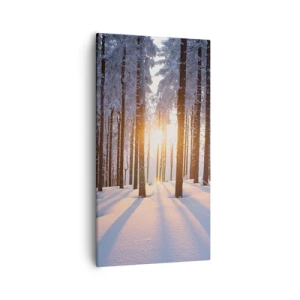 Obraz na plátne - Jasne čierne na bielom - 55x100 cm