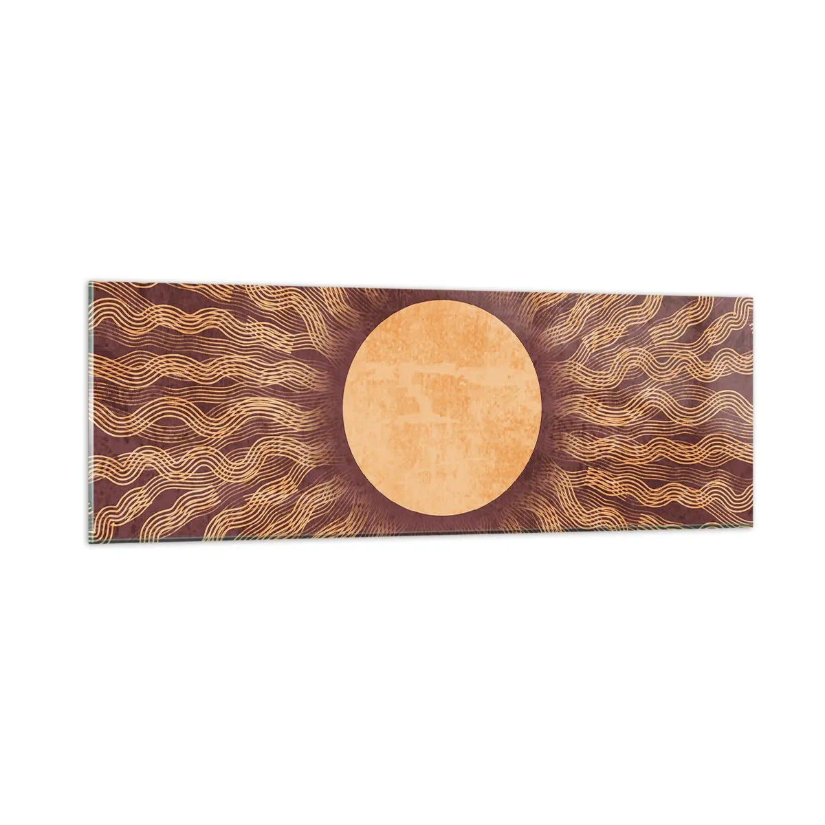 Obraz na skle - Ikona slnka - 90x30 cm