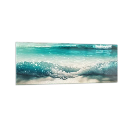 Obraz na skle - Kľud oceánu - 140x50 cm