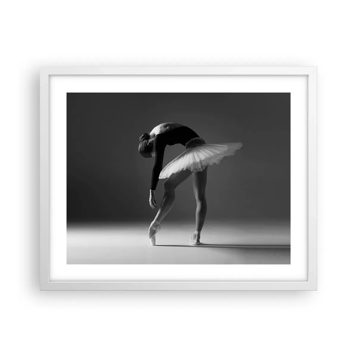 Plagát v bielom ráme - Bella ballerina - 50x40 cm