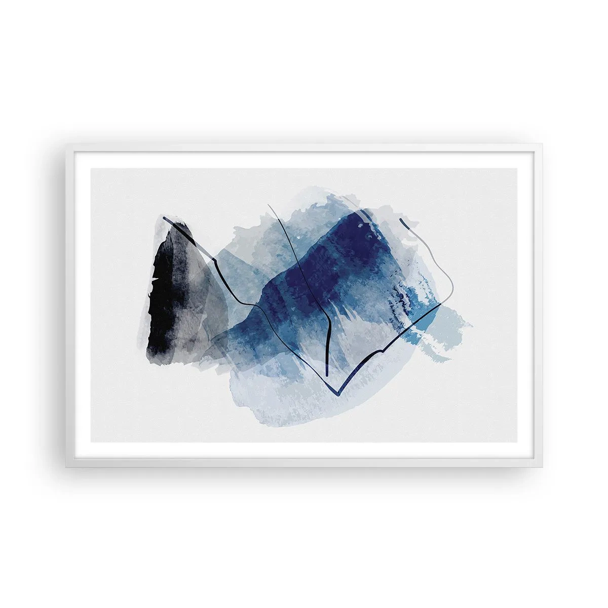 Plagát v bielom ráme - Ľadová hora - 91x61 cm