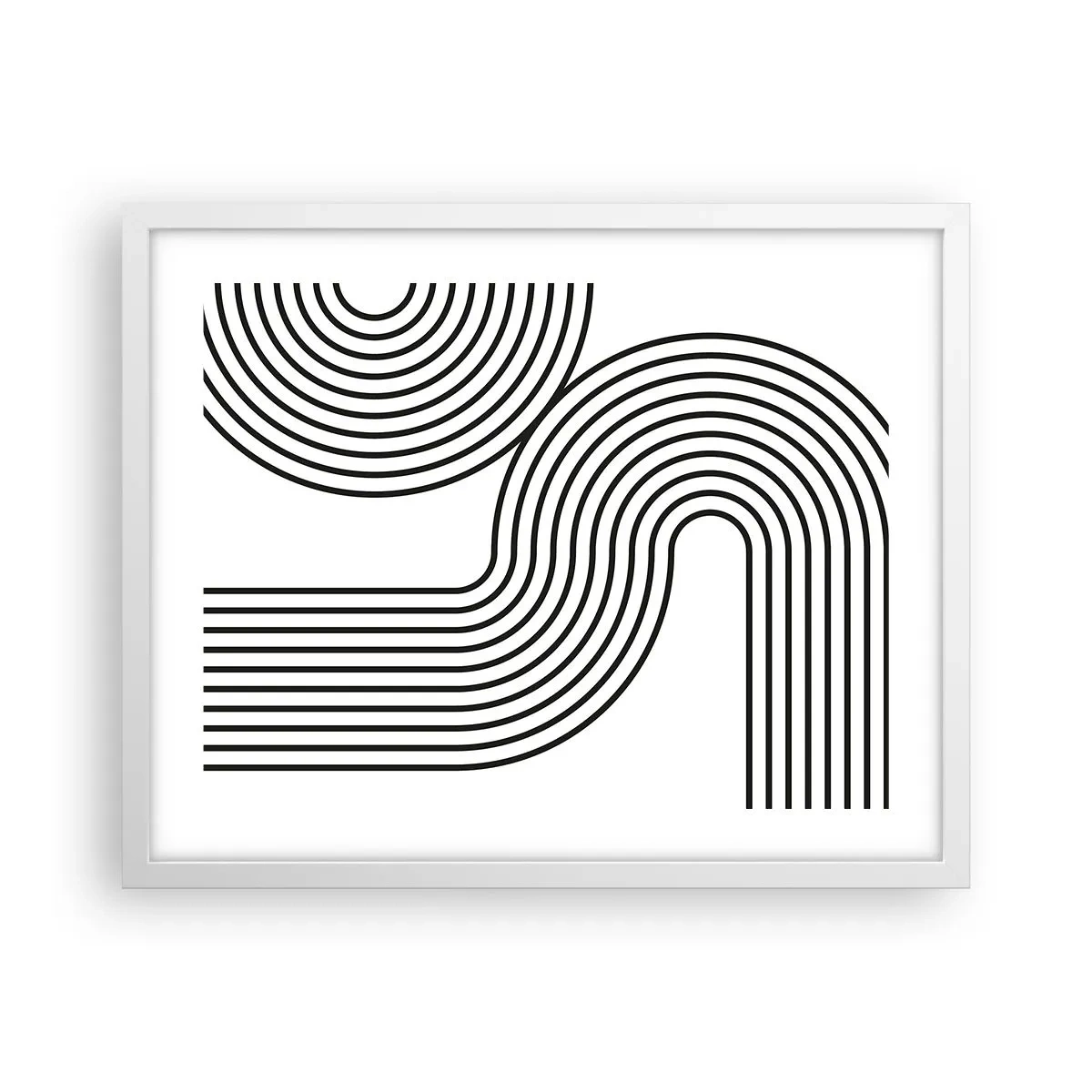 Plagát v bielom ráme - V zákrute - 50x40 cm