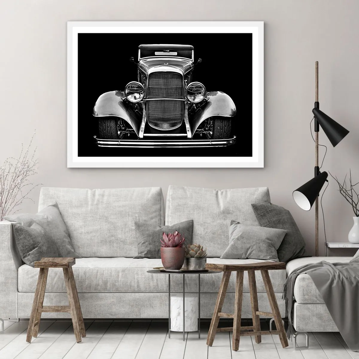 Plagát v bielom ráme - Naozajstný gentleman - 100x70 cm