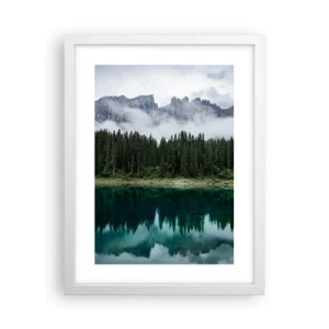 Plagát v bielom ráme - Ticho, ticho, neprebuďme spiacu vodu…. - 30x40 cm