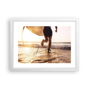 Plagát v bielom ráme - V ústrety vlne - 40x30 cm