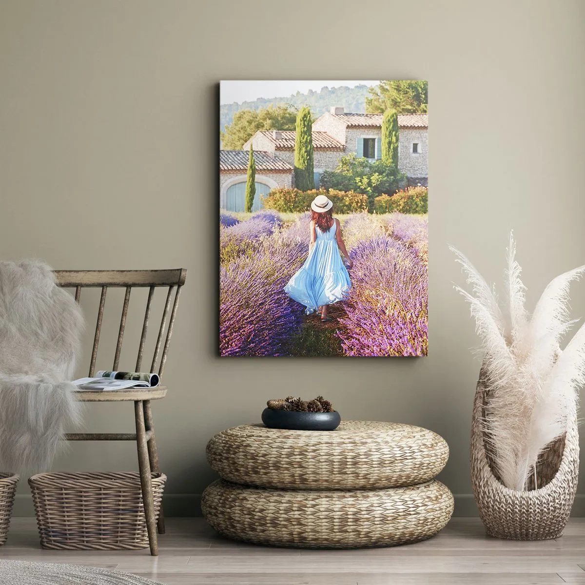 Obraz na plátne - Levanduľové dievča - 50x70 cm