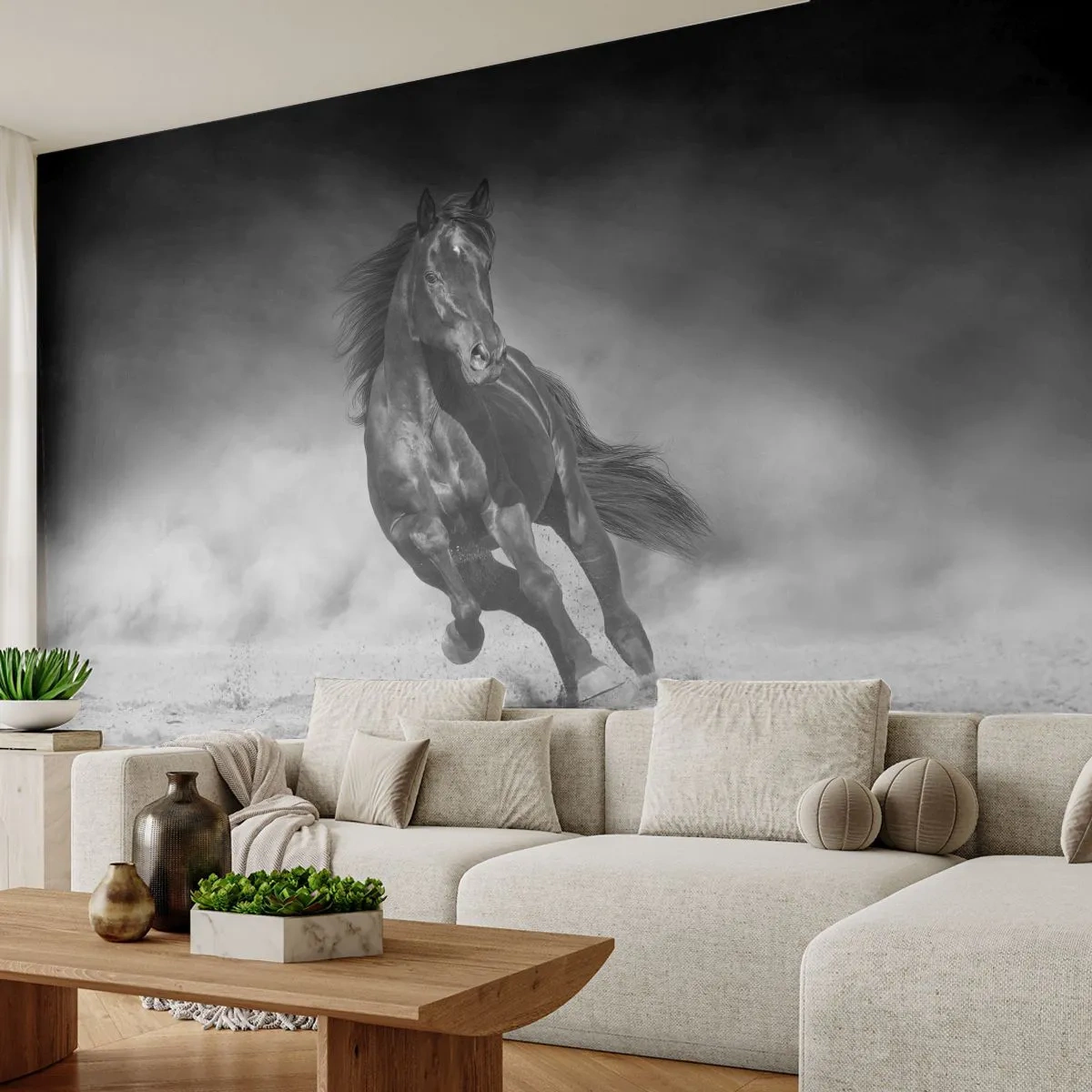 Samolepiaca Fototapeta Deluxe Sticker - Hodné samotného emira - Kôň, Zvieratá, Príroda - 250x175 cm