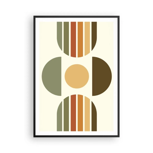 Plagát v čiernom ráme - Vo farbách zeme - 70x100 cm