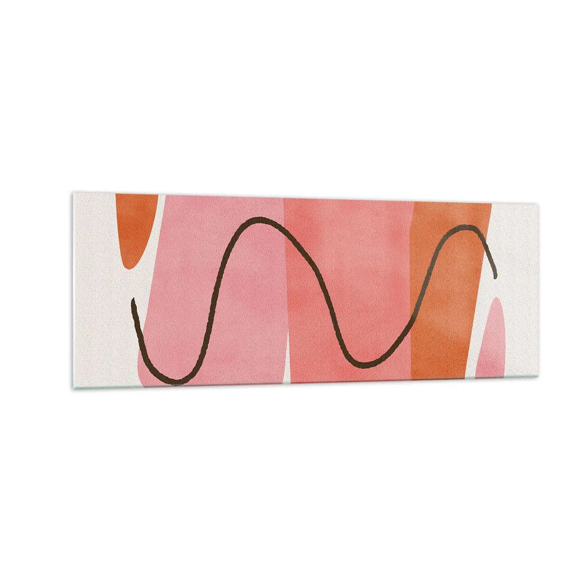 Obraz na skle - Jemný pohyb foriem - 140x50 cm