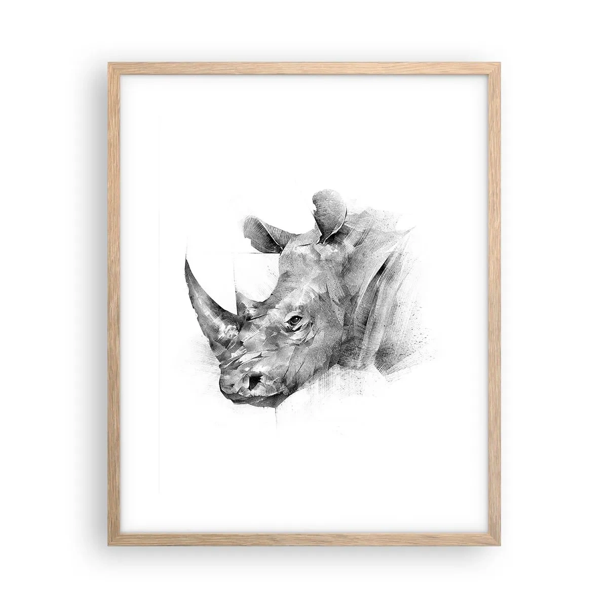 Plagát v ráme zo svetlého duba - Africký portrét - 40x50 cm