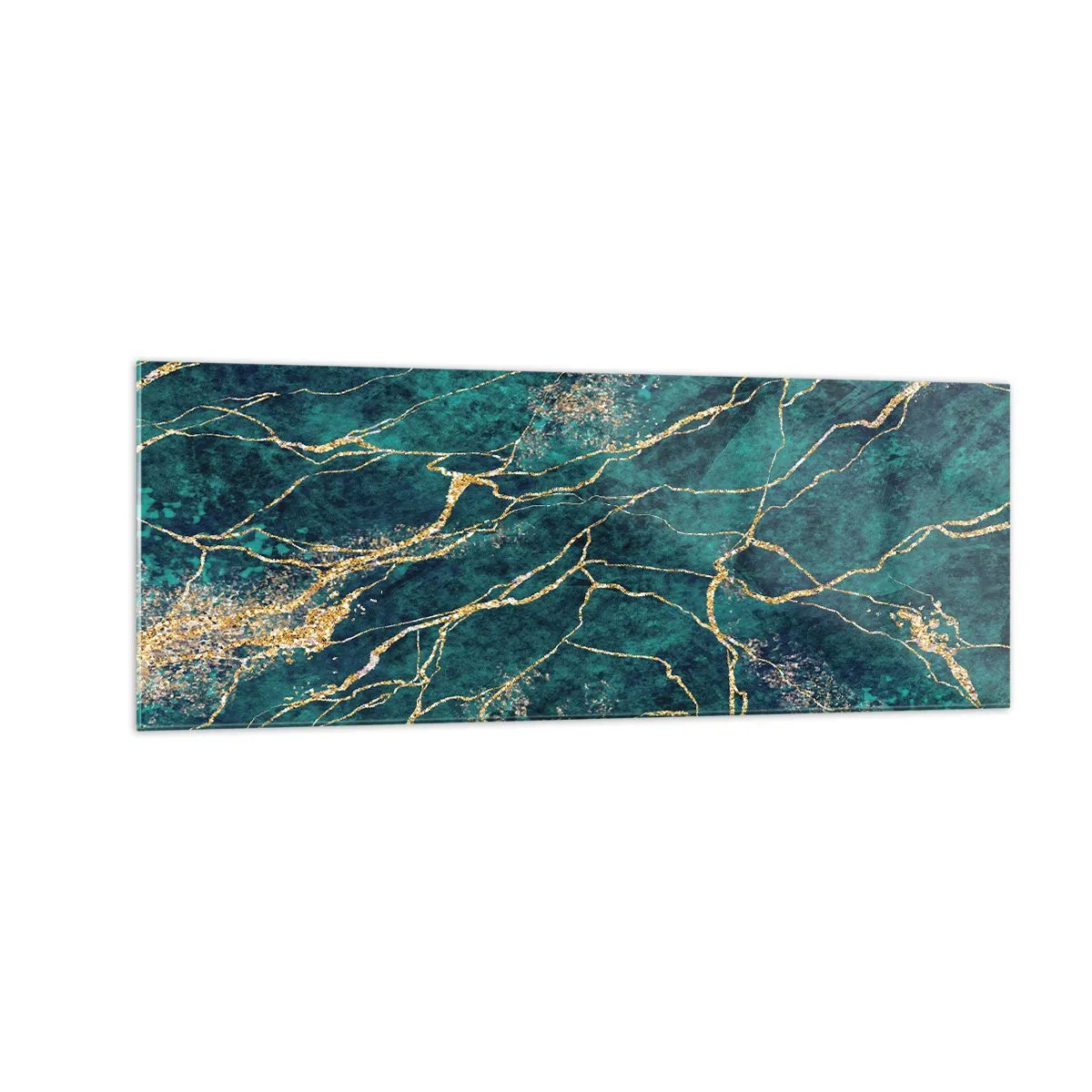 Obraz na skle - Zlatá žila - 140x50 cm
