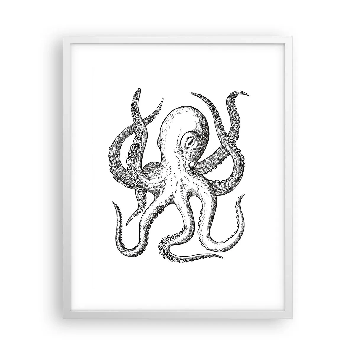 Plagát v bielom ráme - Tancujúca s vlnami - 40x50 cm