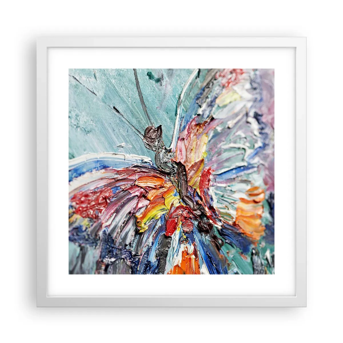 Plagát v bielom ráme - Namaľovaný prírodou - 40x40 cm