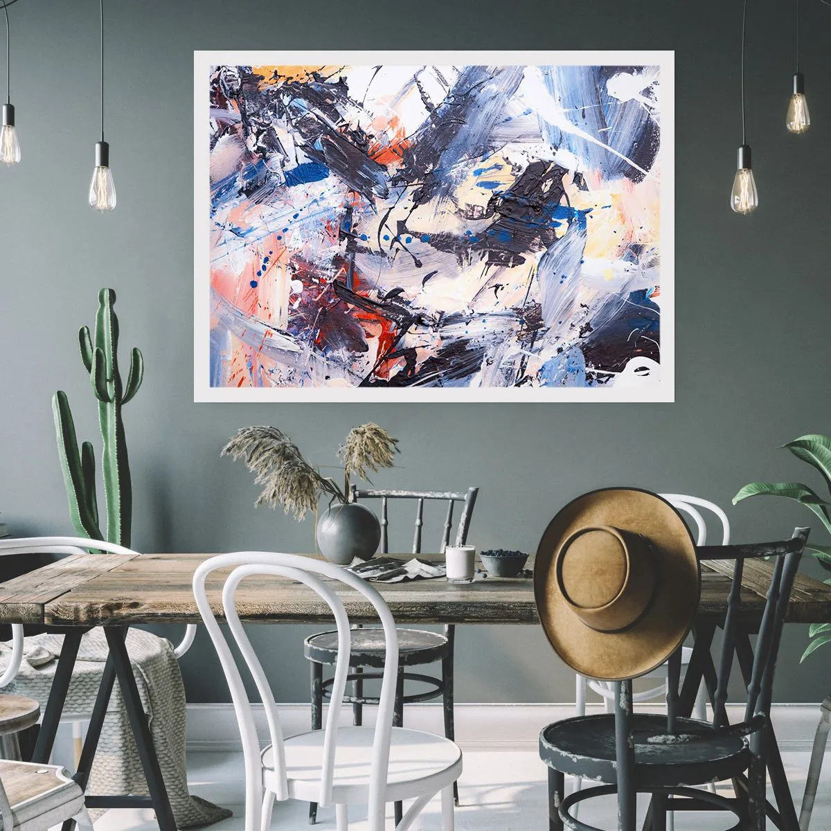 Plagát - Bláznivý tanec abstrakcie - 100x70 cm