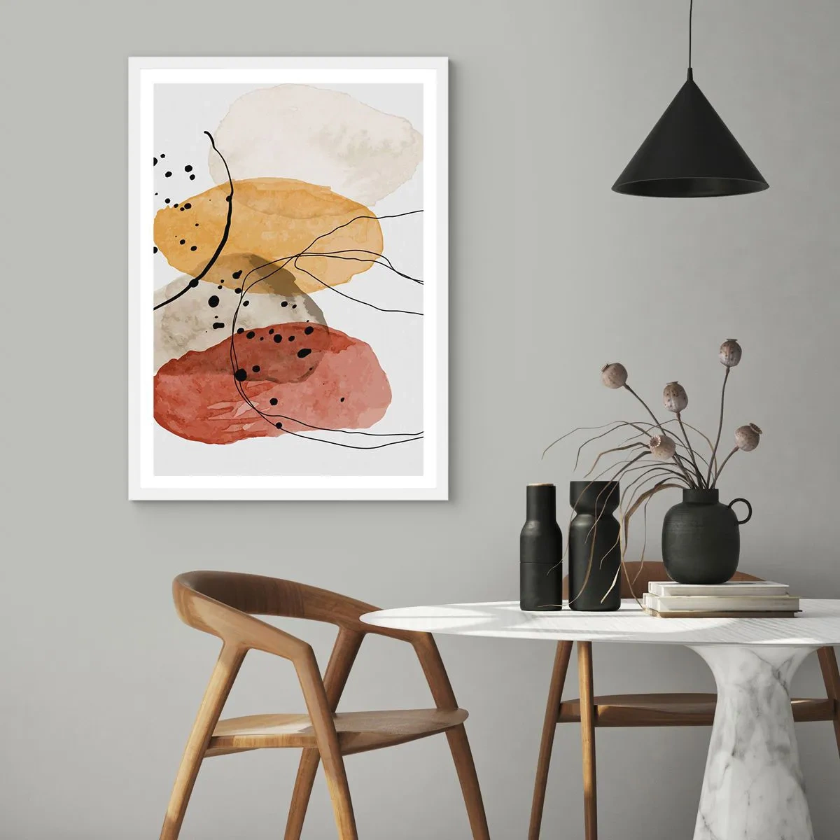 Plagát v bielom ráme - Ako ľahký, priezračný vzduch - 40x50 cm