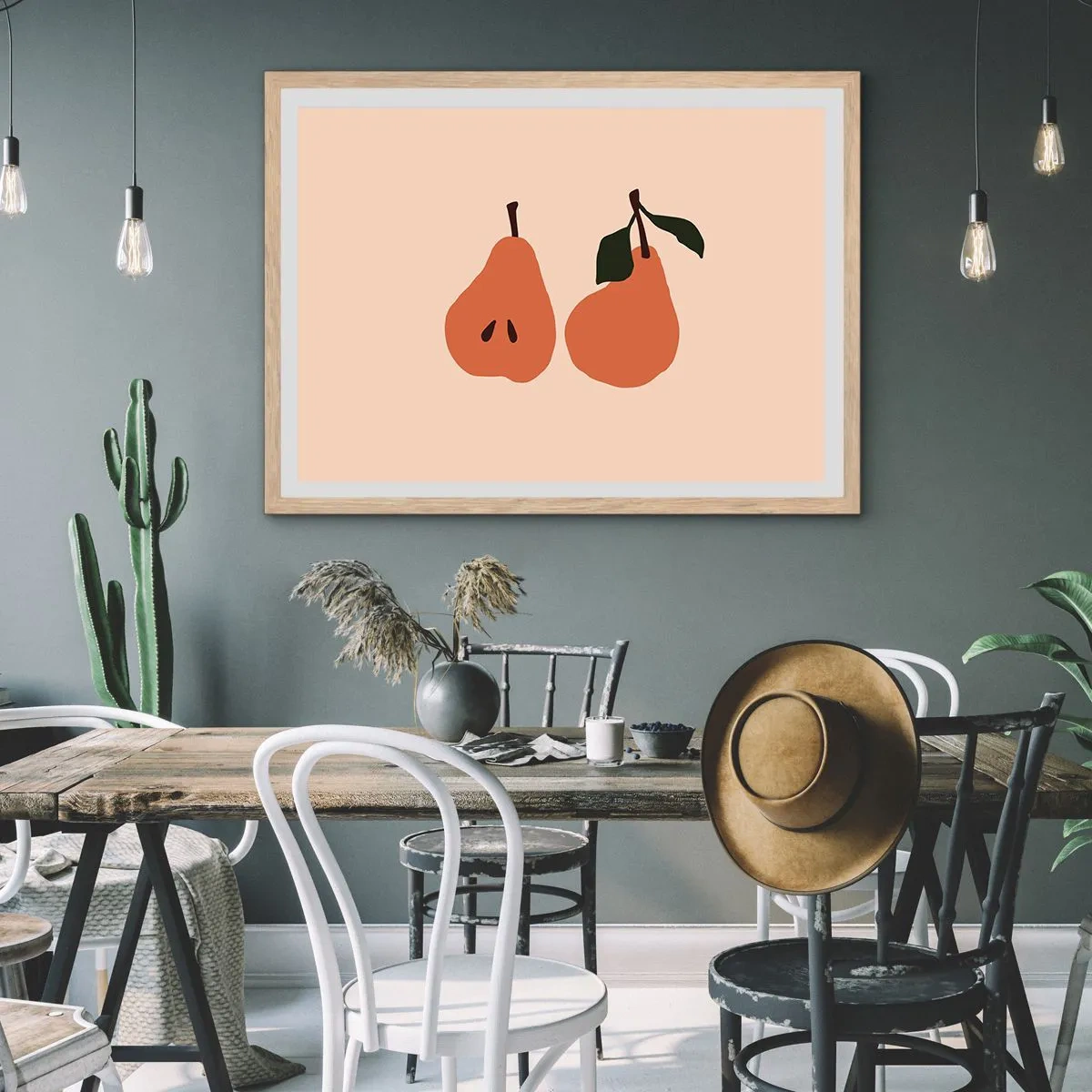 Plagát v ráme zo svetlého duba - Číra sladkosť - 100x70 cm