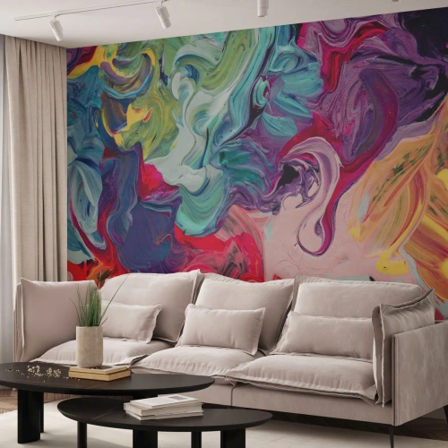 Fototapeta Premium Canvas - Zrodenie farieb - Abstrakcia, Kus, Moderný vzor - 150x105 cm
