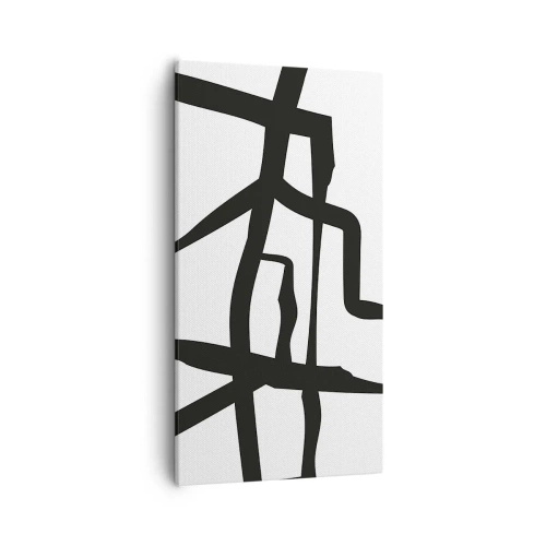 Obraz na plátne - Čiernobiela konštrukcia - 55x100 cm