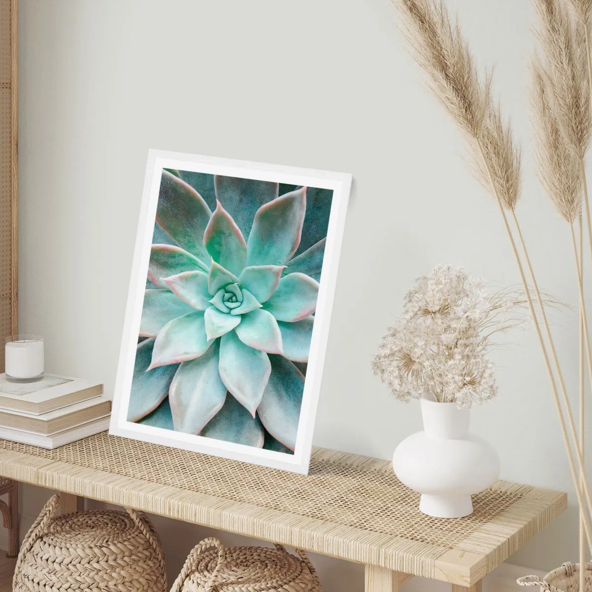 Plagát v bielom ráme - Srdce púšte - 61x91 cm