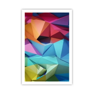 Plagát - Dúhové origami - 61x91 cm