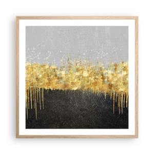 Plagát v ráme zo svetlého duba - Dovnútra a nahor - 60x60 cm