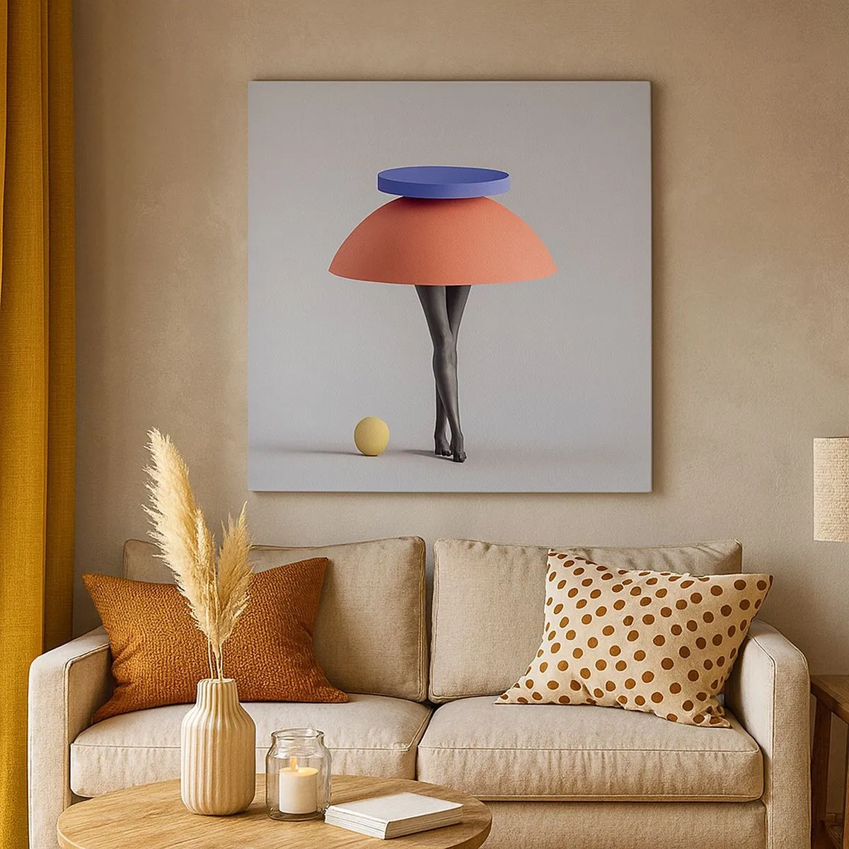 Obraz na plátne - Surrealistická kompozícia - 30x30 cm