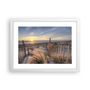 Plagát v bielom ráme - Odlesk a tieň vetra - 40x30 cm