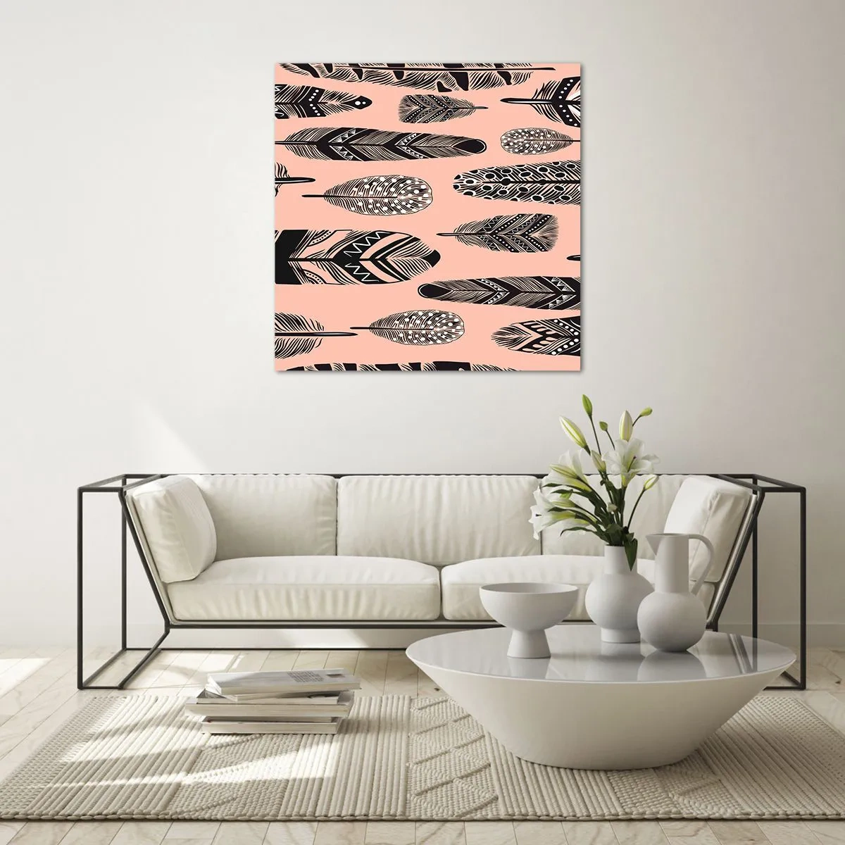 Obraz na skle - Indiánska kolekcia - 40x40 cm