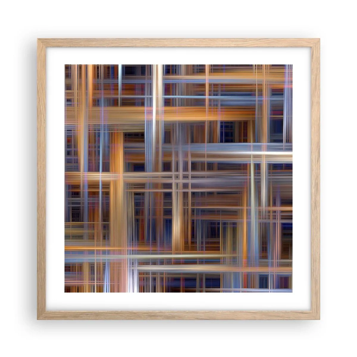 Plagát v ráme zo svetlého duba - Utkané zo svetla - 50x50 cm
