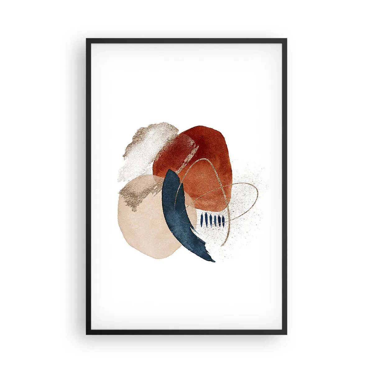 Plagát v čiernom ráme - Oválna kompozícia - 61x91 cm