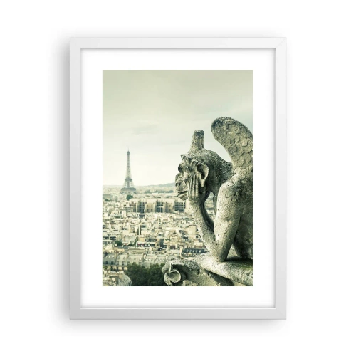 Plagát v bielom ráme - Parížske rozprávanie - 30x40 cm