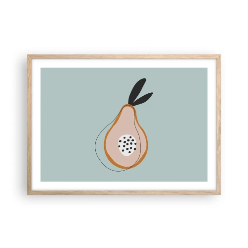 Plagát v ráme zo svetlého duba - Prenikanie do podstaty vecí - 70x50 cm