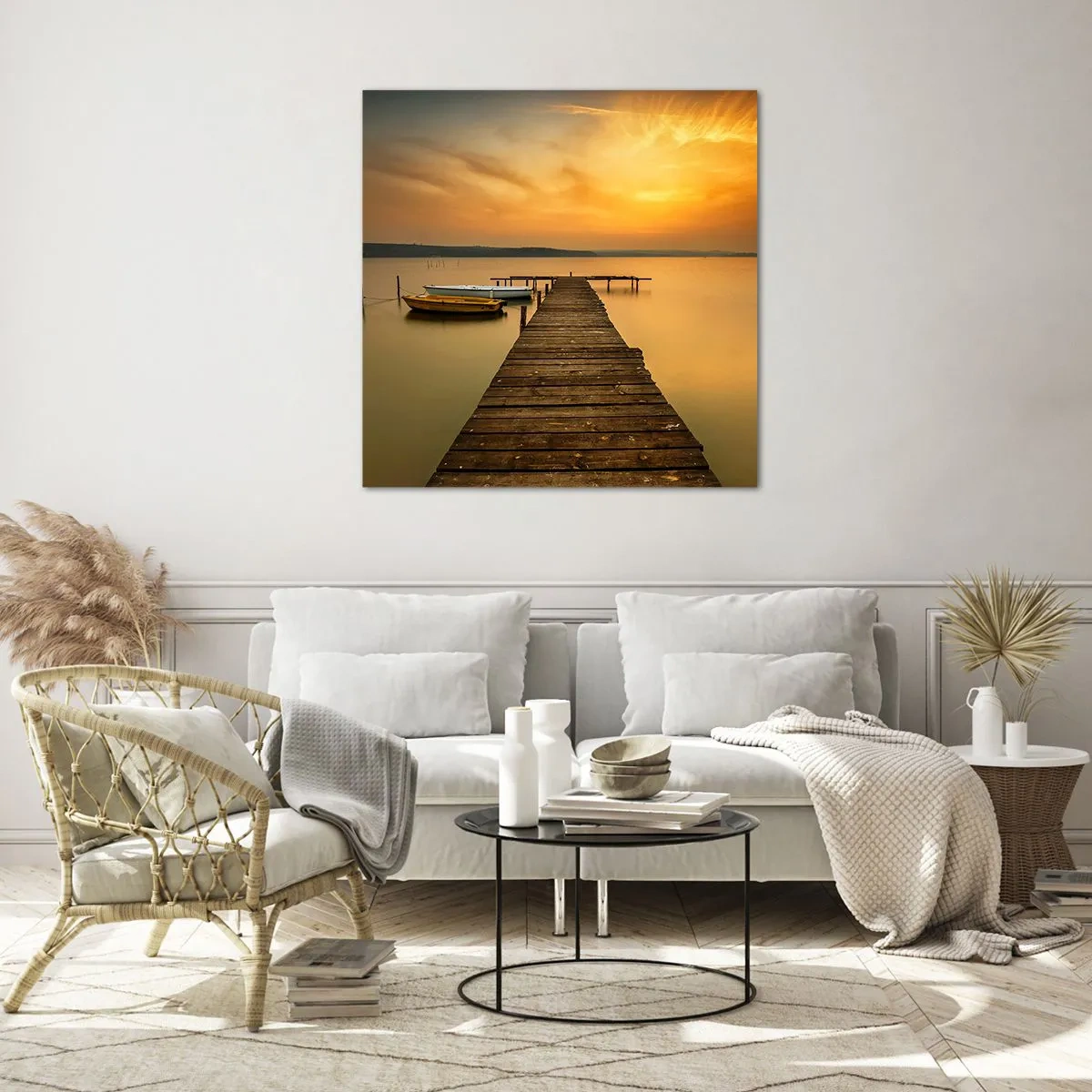 Obraz na skle - Otvorím ti zlaté nebo - 30x30 cm