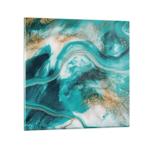 Obraz na skle - Rieka zlata - 50x50 cm
