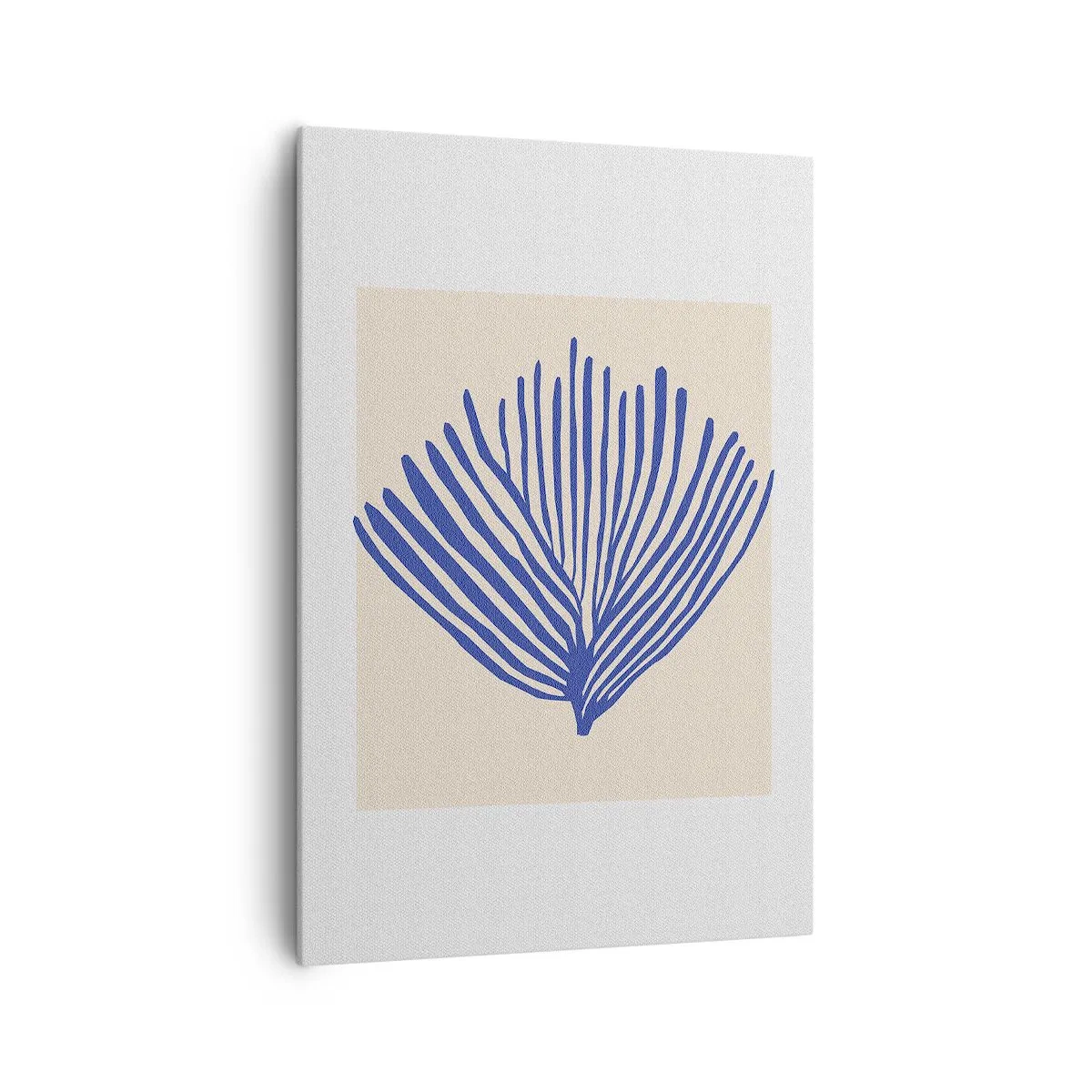 Obraz na plátne - Modrý vejár - 70x100 cm