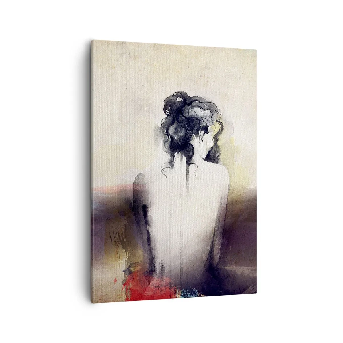 Obraz na plátne - Jemné línie, oválne tvary - 50x70 cm