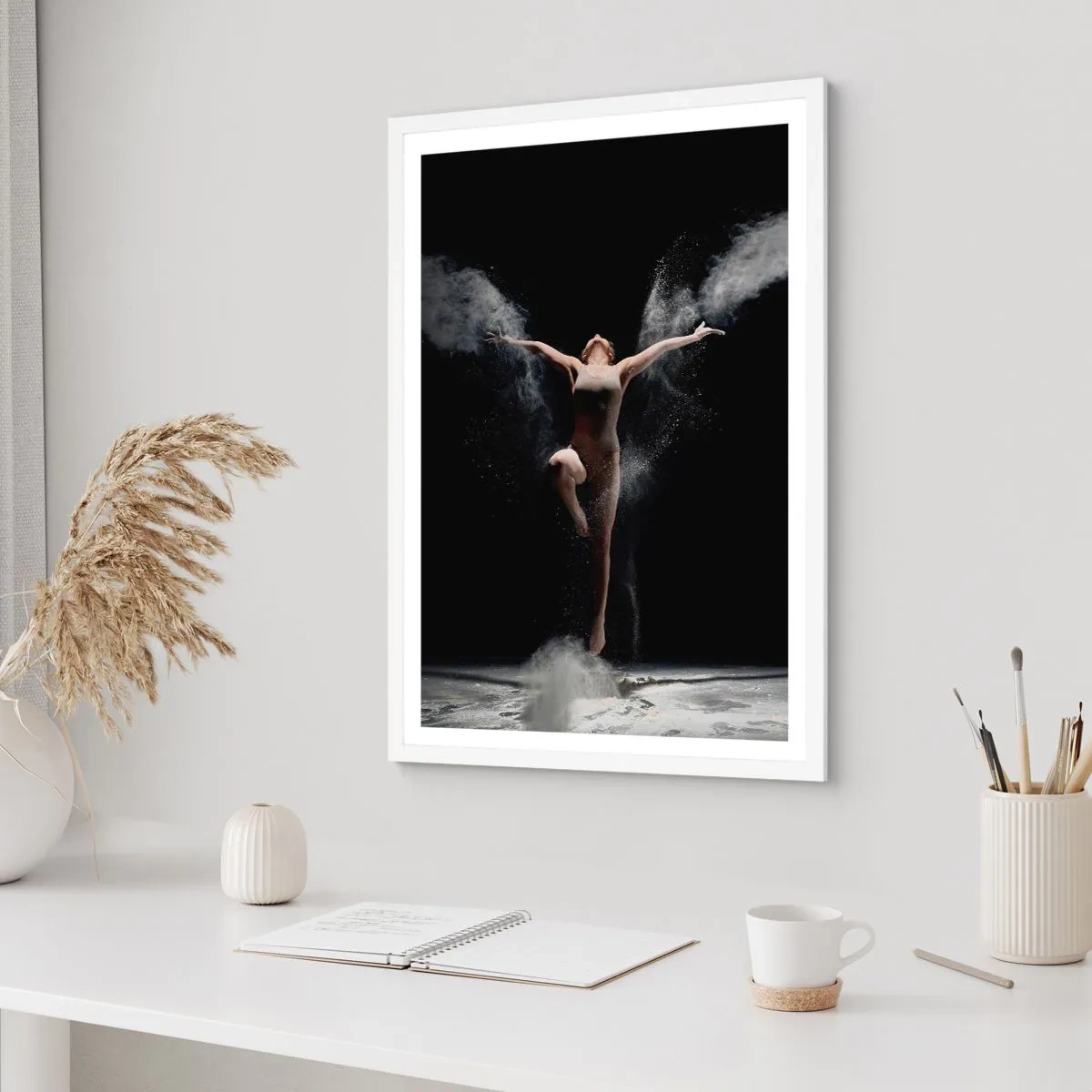 Plagát v bielom ráme - Elfovia existujú - 70x100 cm