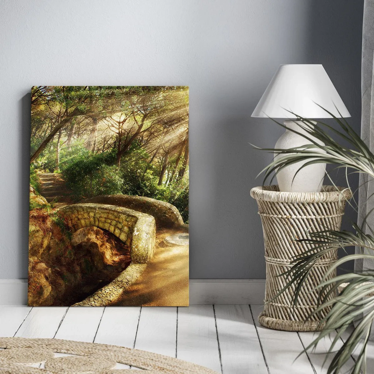 Obraz na plátne - Priamo z mostíka v rozprávkovom lese - 50x70 cm